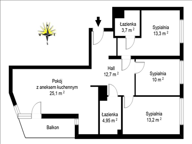 Mieszkanie na sprzedaż, Poznań, Główna Zawady